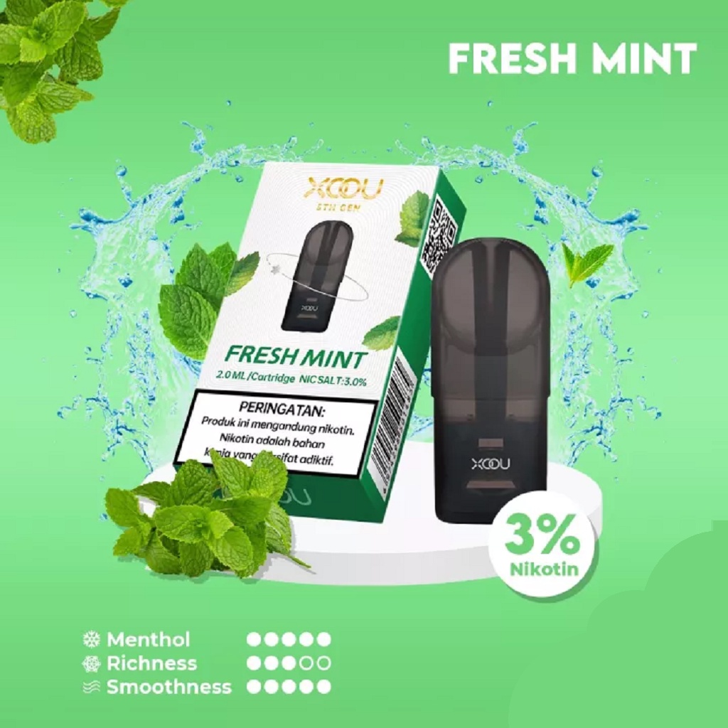 [ Fresh Mint ] [Isi 2] Relx Infinity Essential Pods XOOU RELX compatible - Fresh Mint