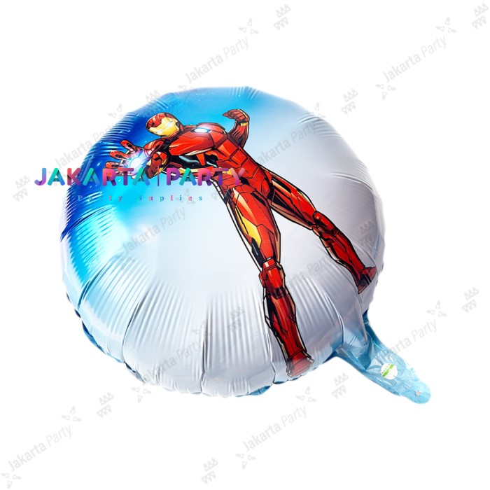 Balon Bulat Ironman #2 / Balon Foil Ironman / Balon Karakter Iron man