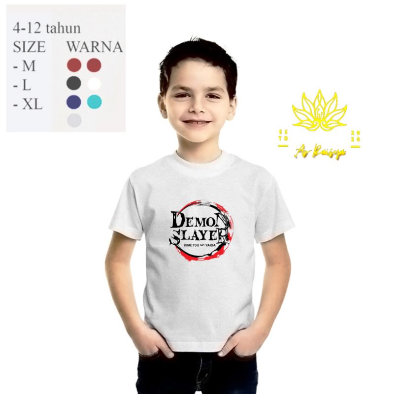 kaos demon slayer/ kaos demon slayer anak/kaos demon slayer keren anak/baju demon slayer