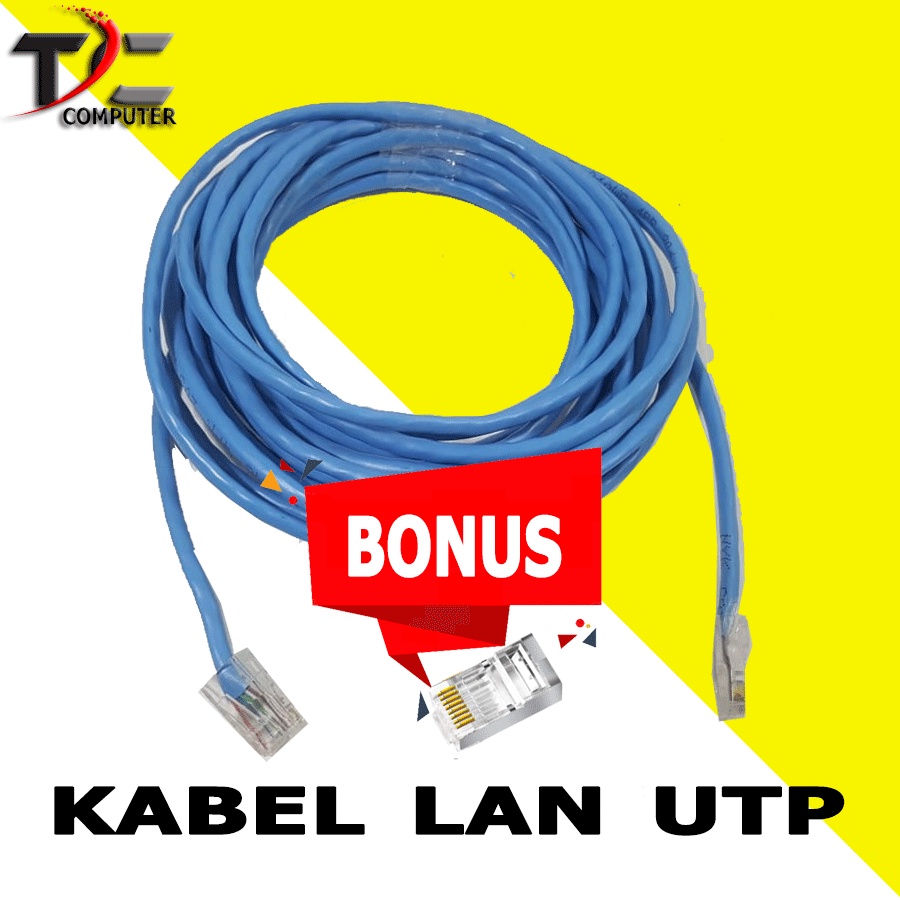 Kabel LAN Cat5e NYK RJ45 Biasa Permeter 30-50m
