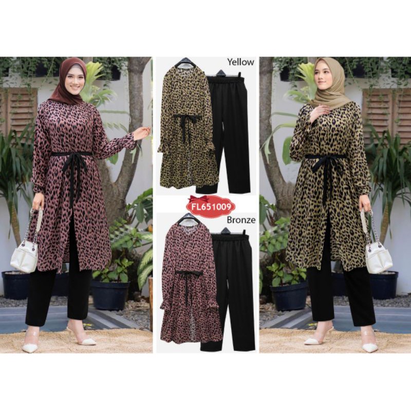 Setelan Tunik Leopard By Extu