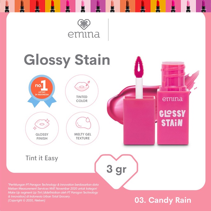 Emina Glossy Stain Lip Tint Bibir ✰ ascocobeauty ✰