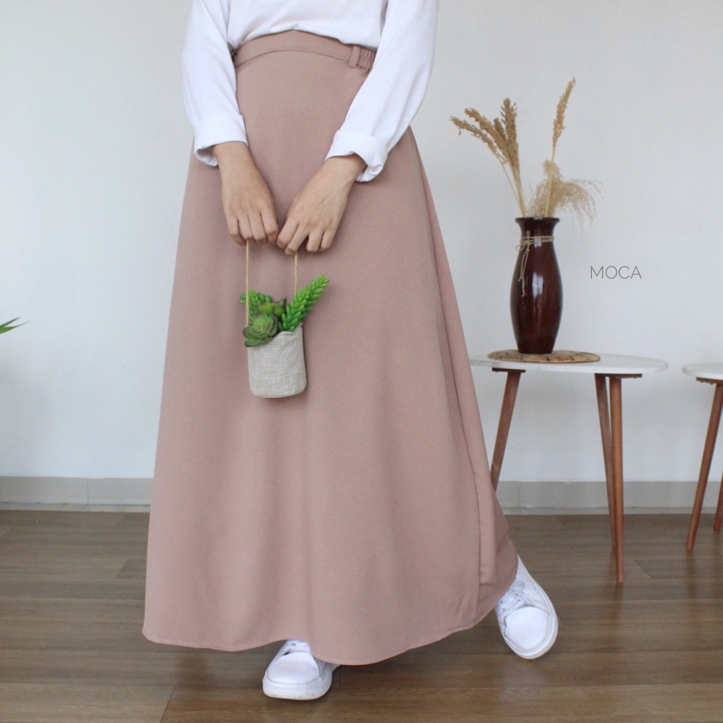 ROK PAYUNG BASIC SKIRT-ZARA-Moca ZARA LUXURY