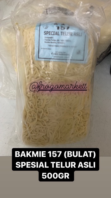 Bakmie 157 Spesial Telur Asli Gepeng / Bulat 500gr