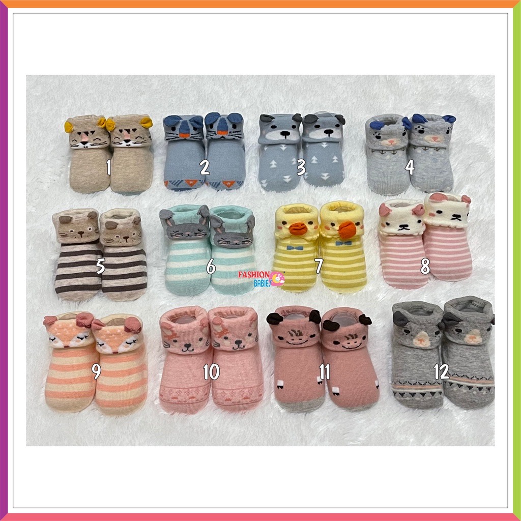 ❤ FashionBabies ❤ MAMIMU KAOSKAKI LIPAT ANTI SELIP 3-9 BLN /  KAOS KAKI NEWBORN PREMIUM TEBAL