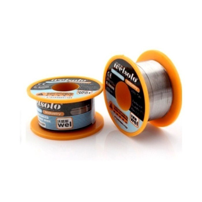 ORIGINAL WELSOLO vVS-740 Timah Solder Wire Lubang Ukuran 0.2mm 40Gr