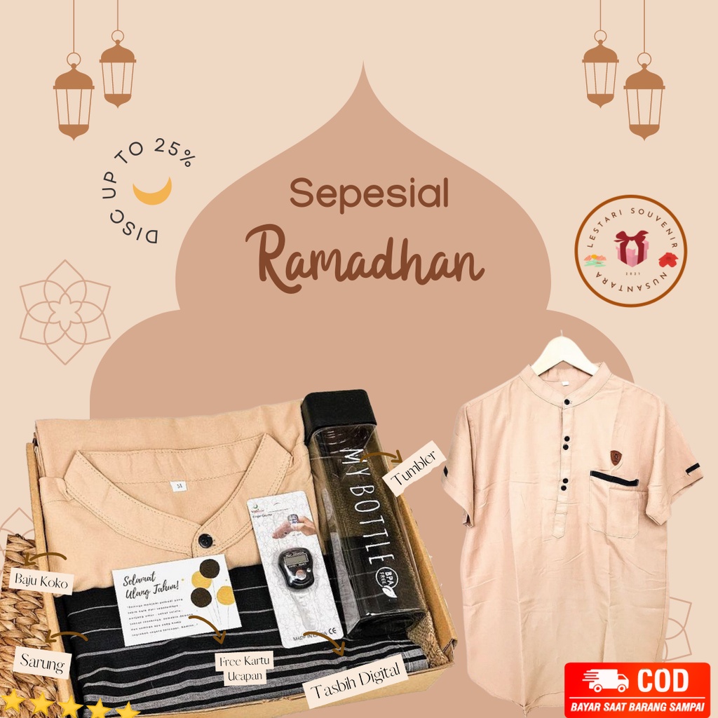 [Lestarisouvenir] Hampers Baju Koko Edisi Lebaran | Souvenir Idul Fitri Cowok | Kado Ulang Tahun Cow