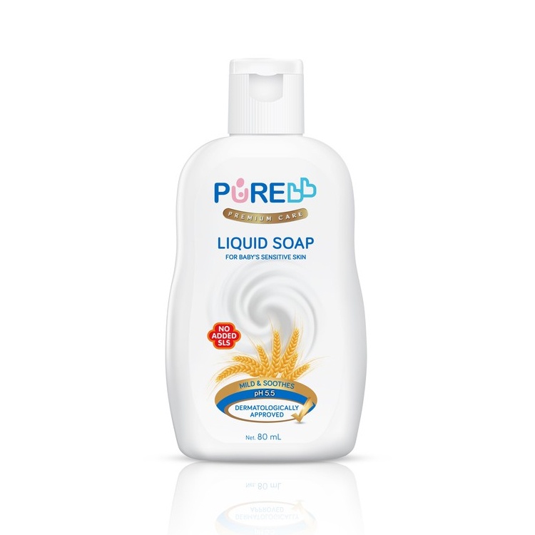 PURE BB Baby 80ml Liquid Soap Sabun Cair Mandi Anak Bayi Kulit Sensitif Purebb