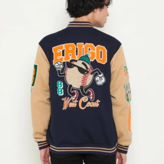 Ready Jaket Bomber Varsity Baseball Erigo Tebal