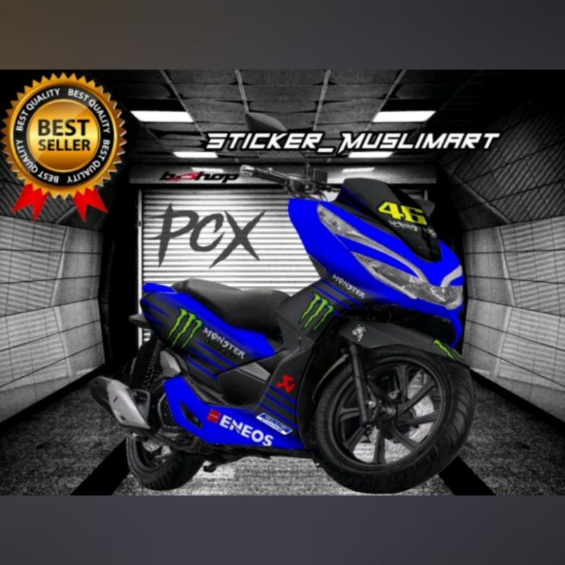 Stiker Decal PCX 150/160 fullbody model monster energi