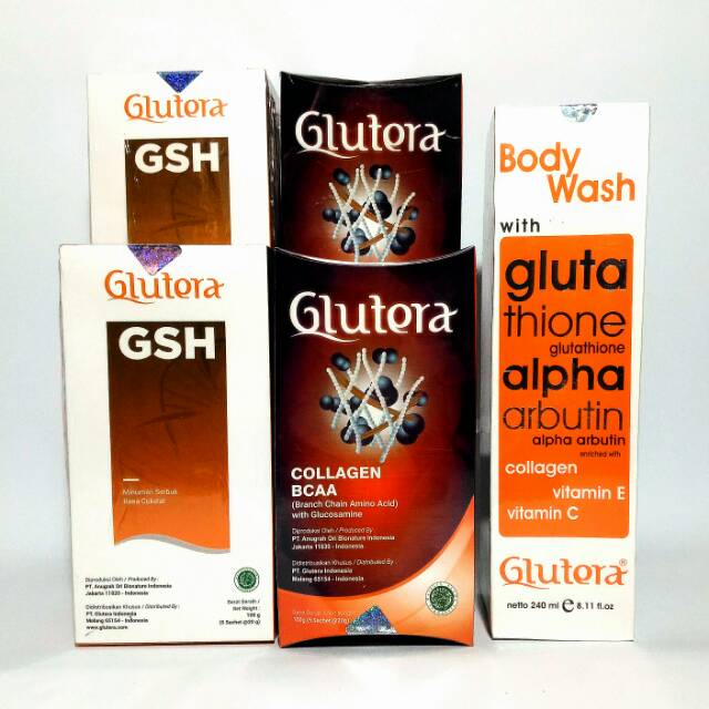 SALE  2 BOX GLUTERA L-GLUTATHIONE (GSH) & 2 BOX GLUTERA COLLAGEN BCAA & BODY WASH