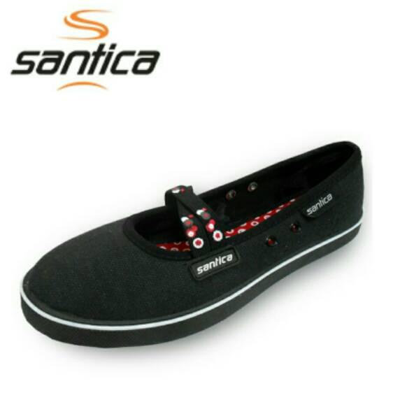 LANGSUNG ATC.. Sepatu flat slip on anak-remaja-dewasa perempuan SANTICA JOLIN HITAM