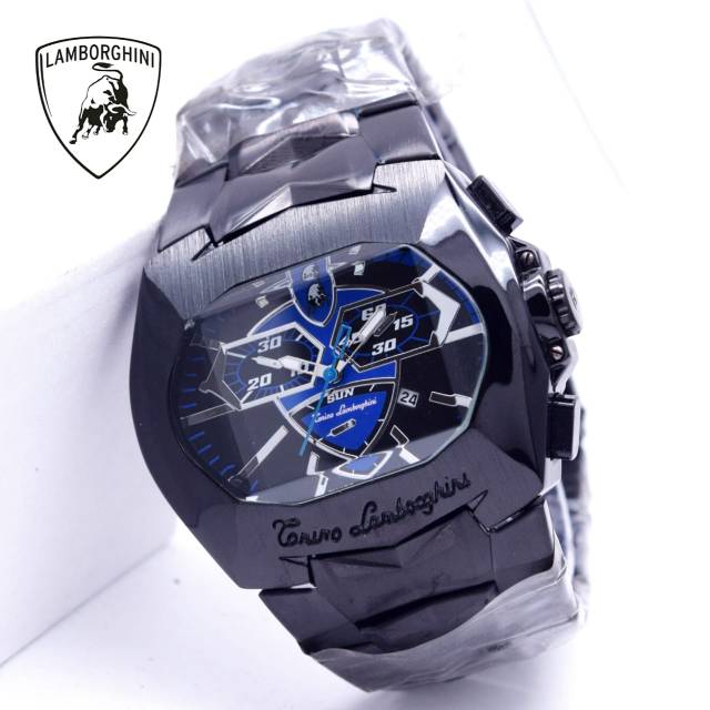 Jam Tangan Pria Sporty Lamborghini Crono Off Case Black