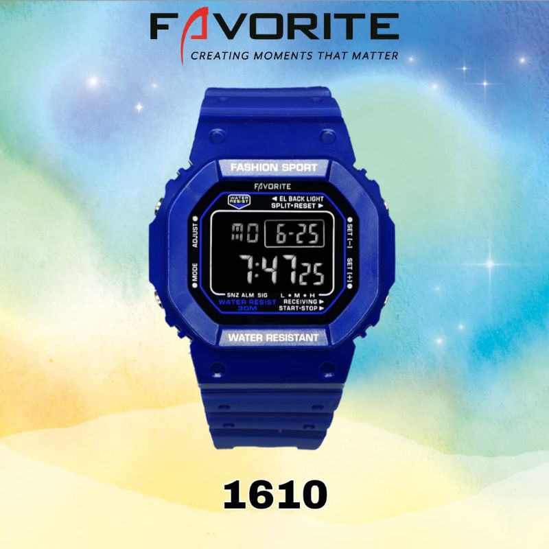 Jam Tangan Wanita Digital Favorite Original 1610 Tahan Air