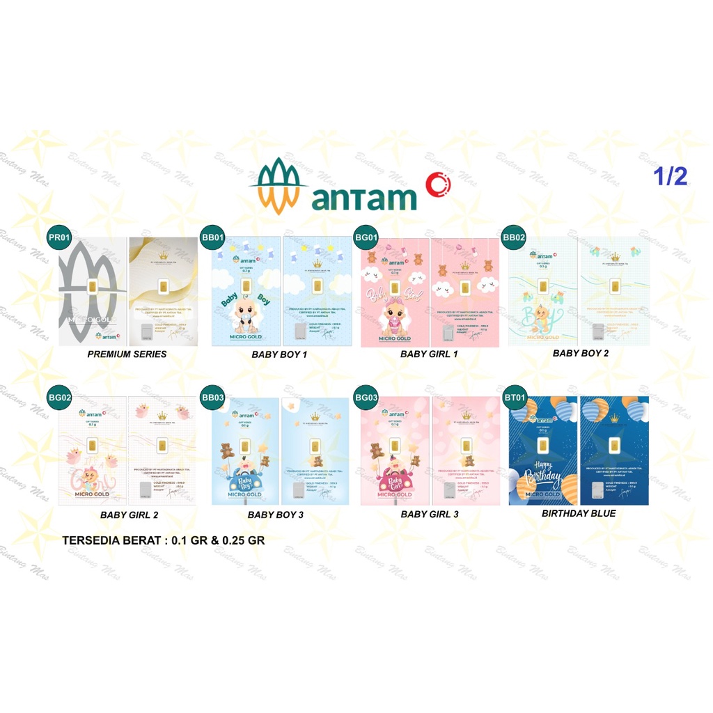 LM Micro Gold ANTAM Hartadinata Logam Mulia 0.1 gram GIFT Series EmasKITA