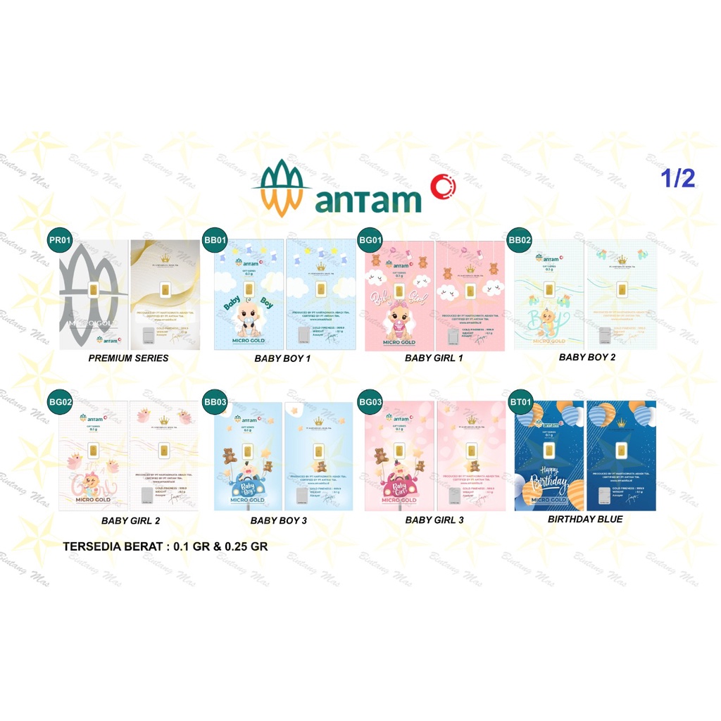 LM Micro Gold ANTAM Hartadinata Logam Mulia 0.25 gram GIFT Series EmasKITA