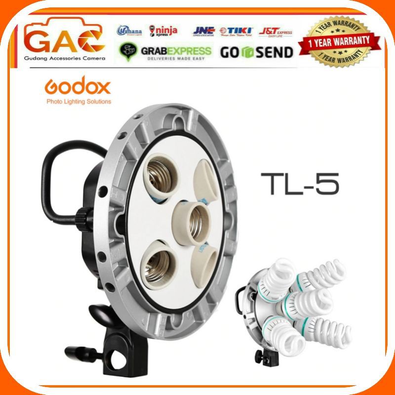 godox TL-5K TL5K socket lampu studio foto vlog youtube