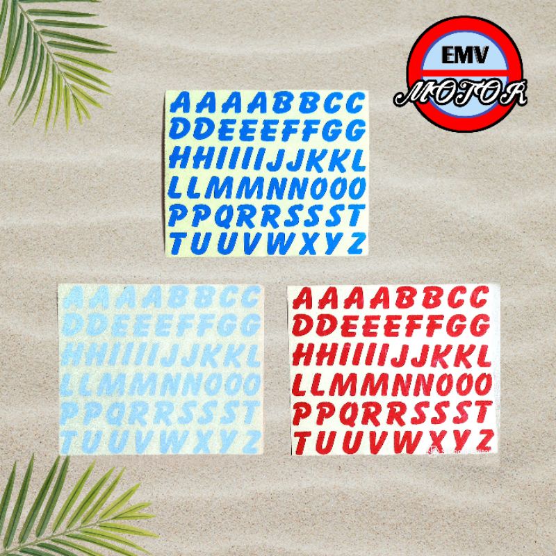 

sticker huruf harga perlembar