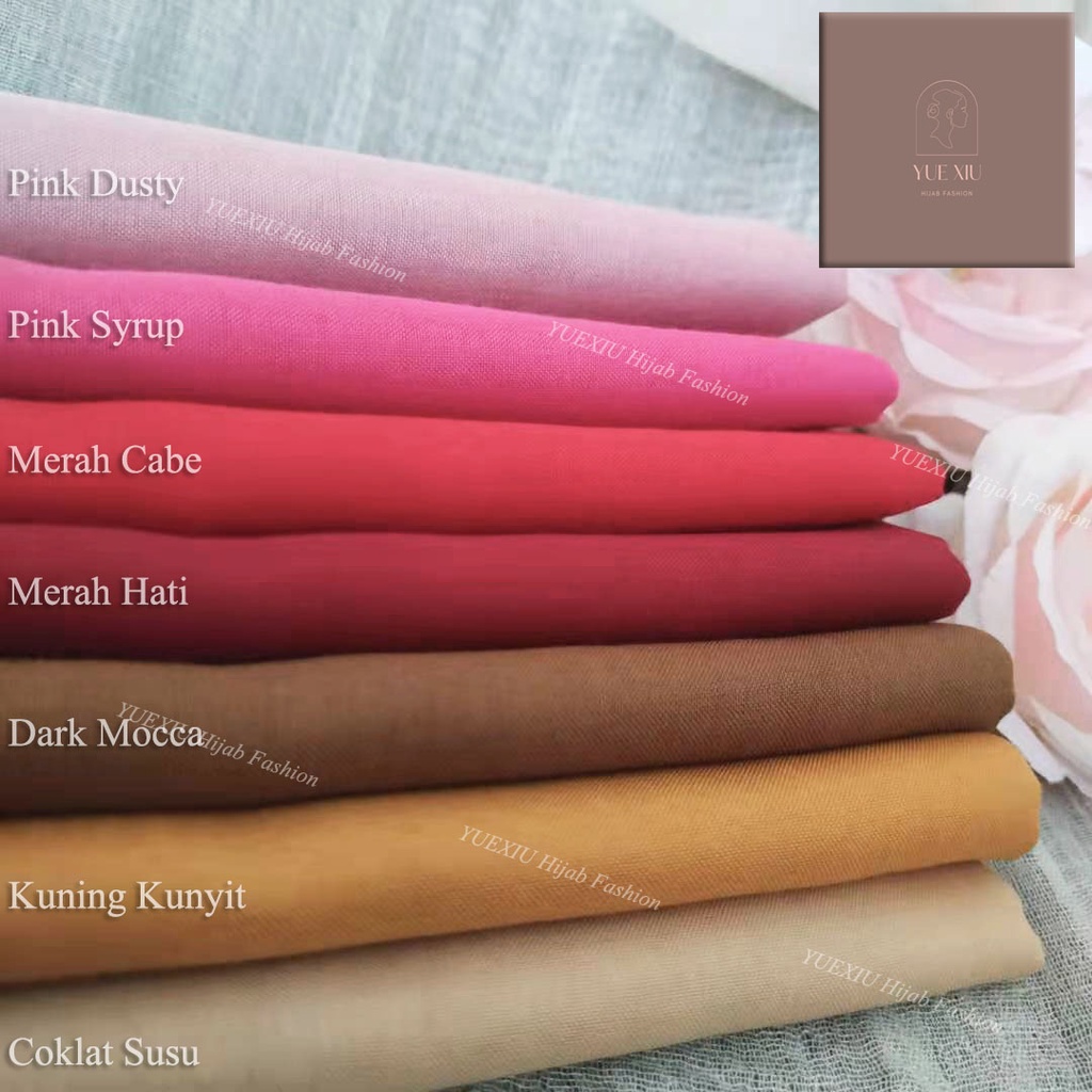 Murah Meichen Kerudung Hijab Paris Polos Segi Empat Jilbab Daily Basic Premium-1