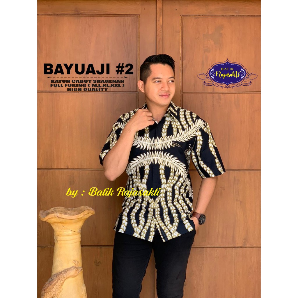BAYUAJI RAJASAKTI KEMEJA BATIK SOLO PRIA LENGAN PENDEK PANJANG LAPIS FURING ATASAN PREMIUM MODERN KATUN HALUS ABRAR WIJAYA MANUK PRING 2 RAINBOW BABON GREY 2 BLUE INDAH JOKOWIRYO PRASADO MERAK MANIZE DEVABROTO ARYOBIMO JEPUN FAWWAZ DAUN FAWWAZO OMAR