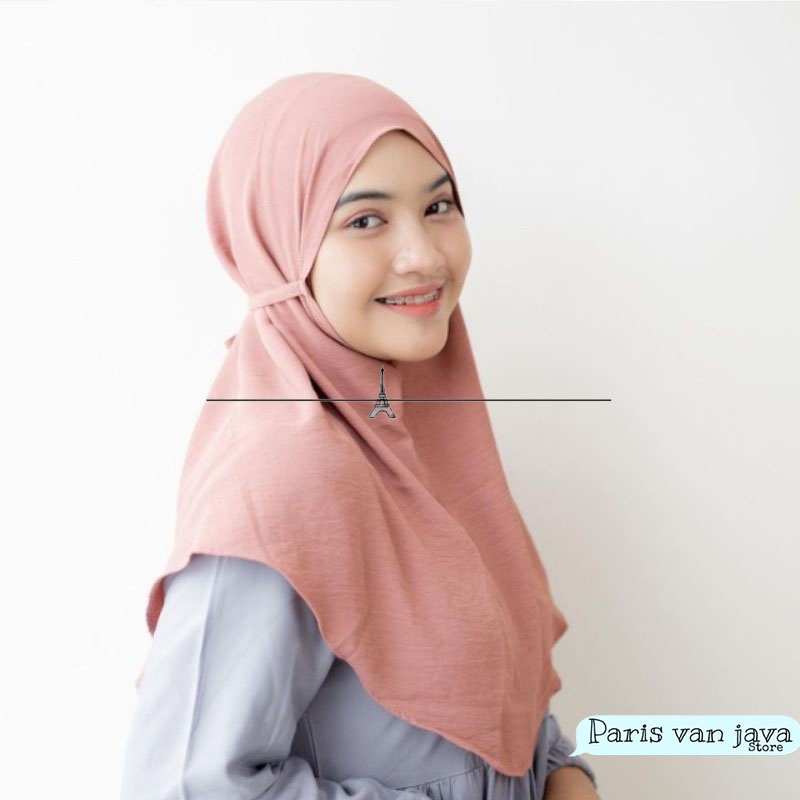 Bergo Maryam CRINKLE AIRFLOW PREMIUM (M) | Jilbab Instan Tali Non Pad (M) | Hijab Bergo Cringkle Airflow | Kerudung Instan