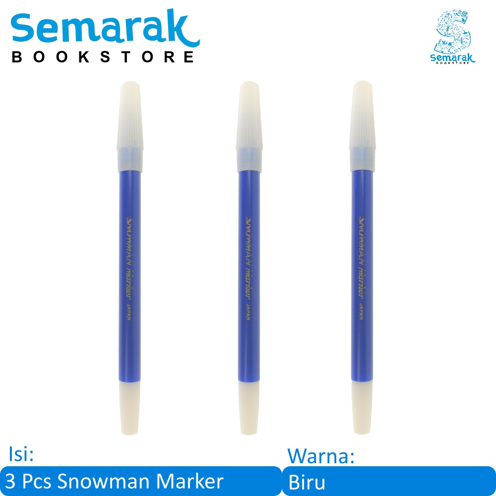 

Spidol Warna Kecil Snowman PW-1A - Biru [3 Pcs]