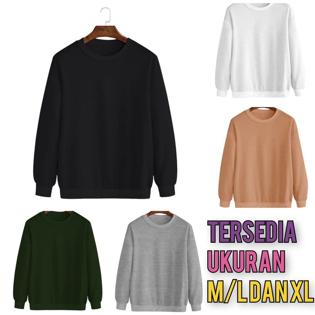 Bisa COD / Asgard777 - BAJU SWEATER POLOS / atasan lengan panjang / sweater terbaru / baju pria terlaris