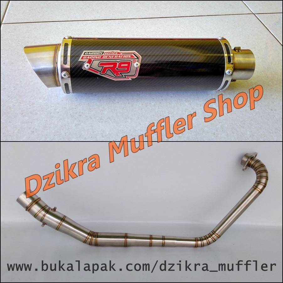 Knalpot R9 carbon series for Byson MX King Nmax R15 Vixion CB150R CBR150R Sonic Tiger GSX Satria FU