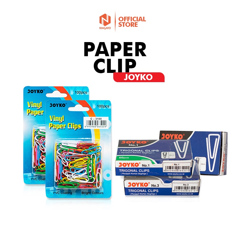 

Paper Clip Joyko Penjepit Kertas Bermacam Ukuran dan Warna