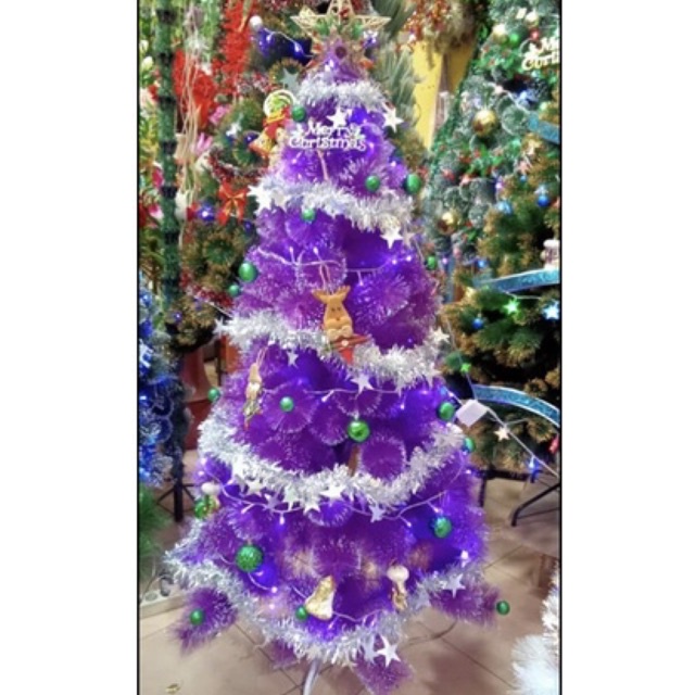 5 FEET/ 150CM POHON NATAL UNGU/VIOLET/ REALPICT