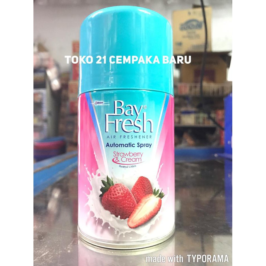 STOK TERBATAS Bay Fresh Strawberry & Cream Matic | BayFresh Automatic Spray Refill TURUN HARGA