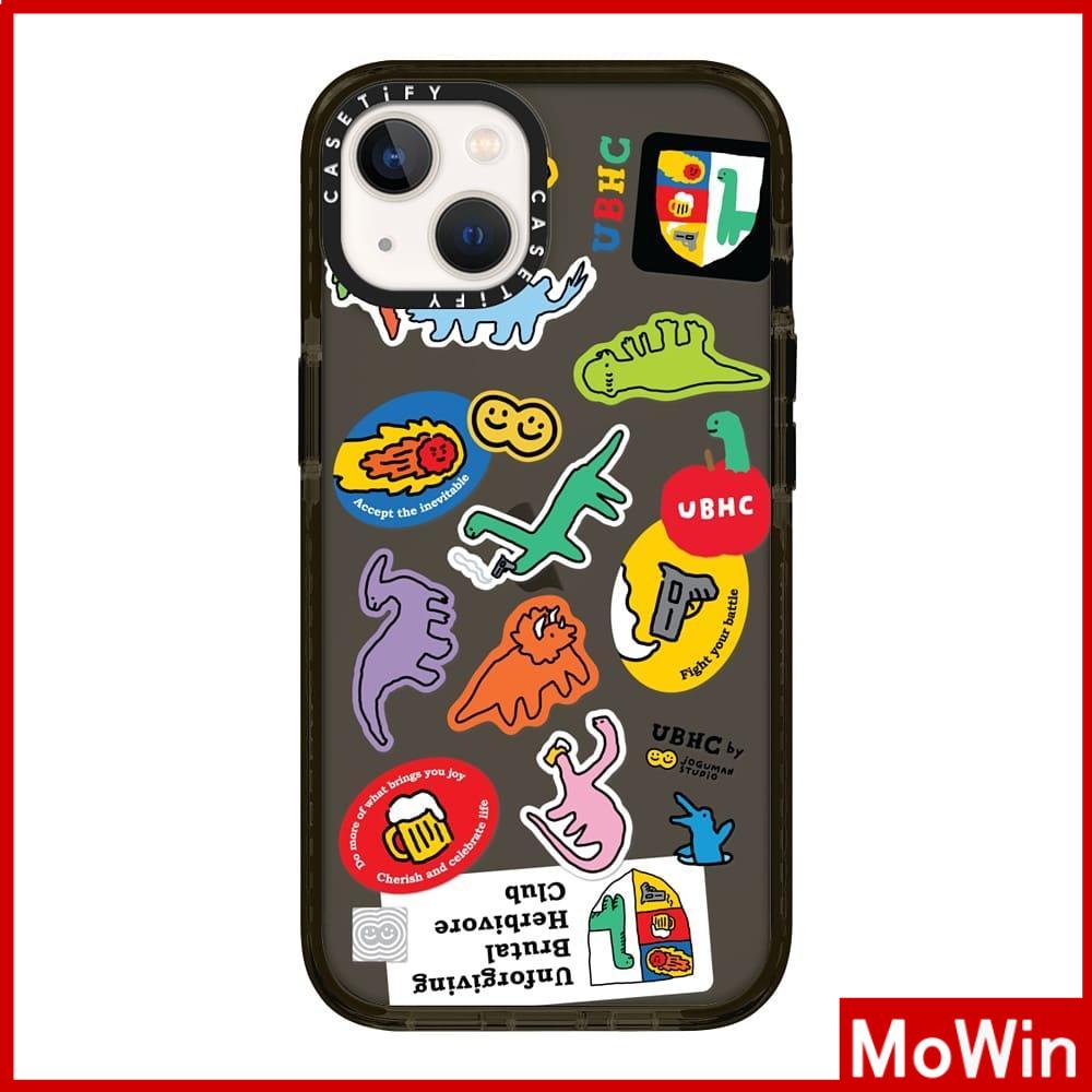 Soft Case Silikon Tebal Shockproof Motif Graffiti Dinosaurus Untuk iPhone 13 Pro Max / 12pro / 11 / 7plus