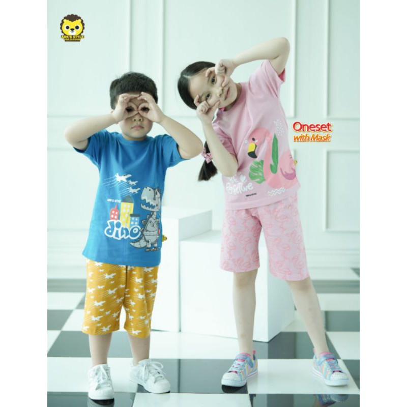 Setelan Anak One Set Free Masker Ark's Style