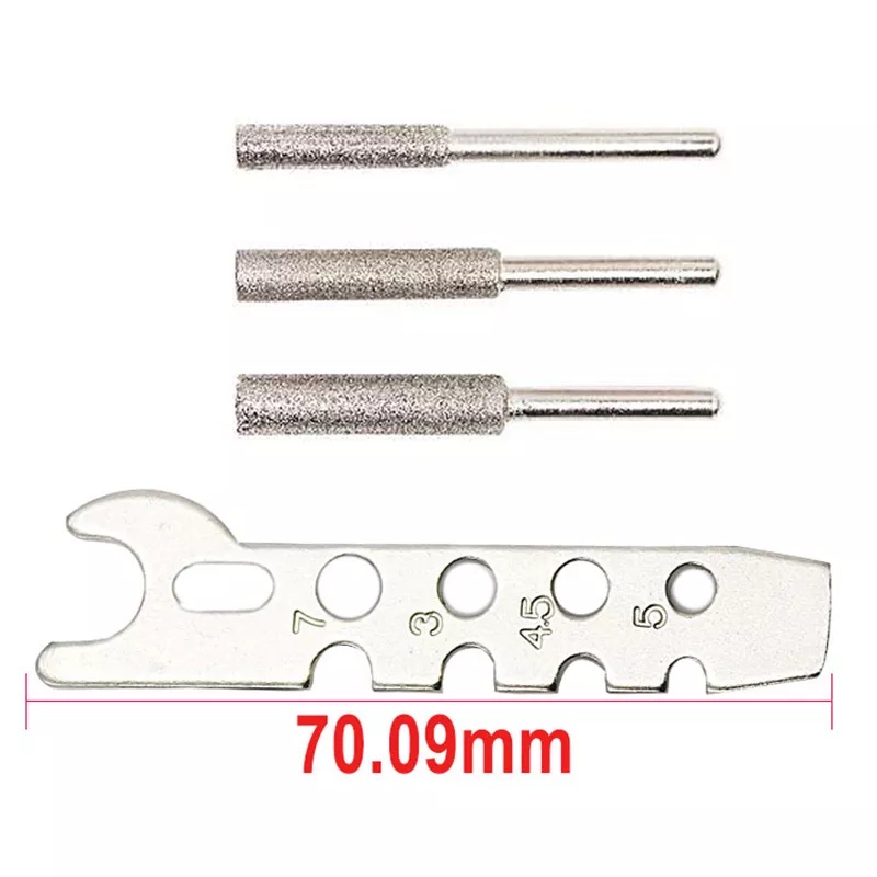 Pengasah Gergaji Alat Asah Mata Gergaji Set Mata Bor Penajam Gergaji Chainsaw Rotary Sharpener Guide Drill Adapter Saw Sharpening Attachment Drilling Set