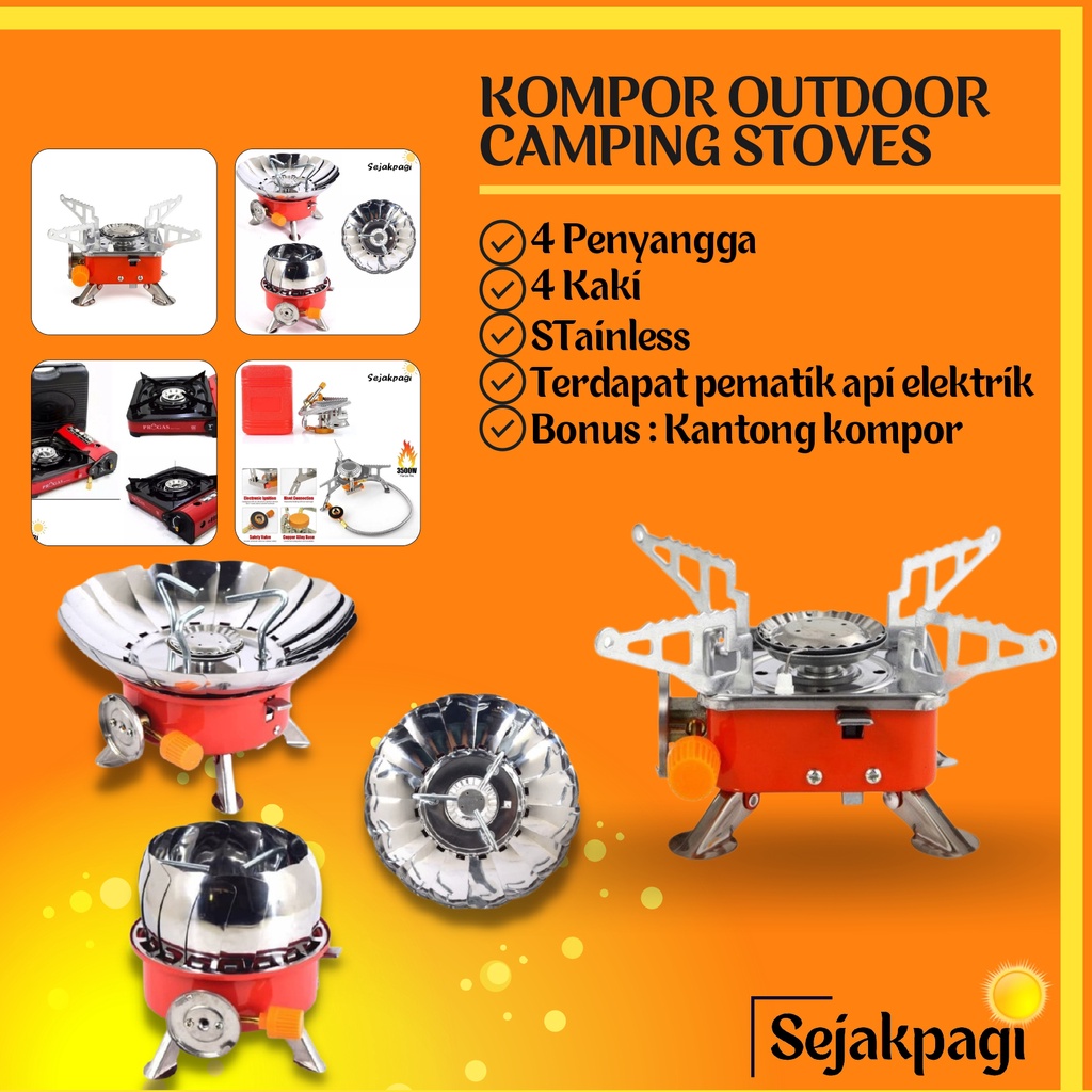 Kompor camping Lipat Portable Kompor Hiking Alat Masak Kompor Kecil