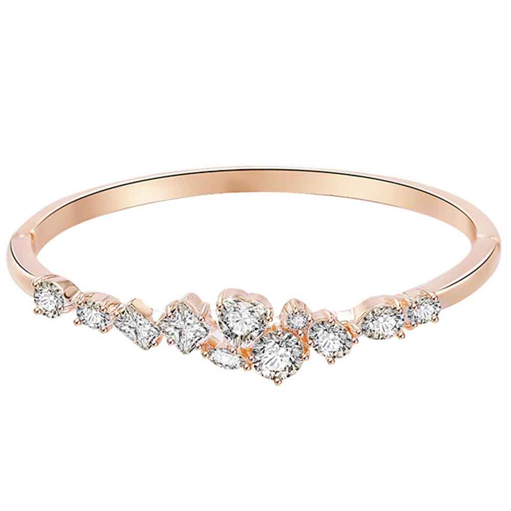 Hu Hu Hu Hu Hu Alat Bantu Pasang Kacamata♡ Gelang Bangle Wanita Hias Cubic Zirconia Untuk Pesta Pernikahan