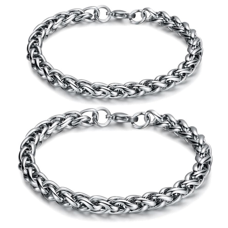 Fancyqube Gelang Bahan Titanium Steel Gaya Vintage Untuk Pria