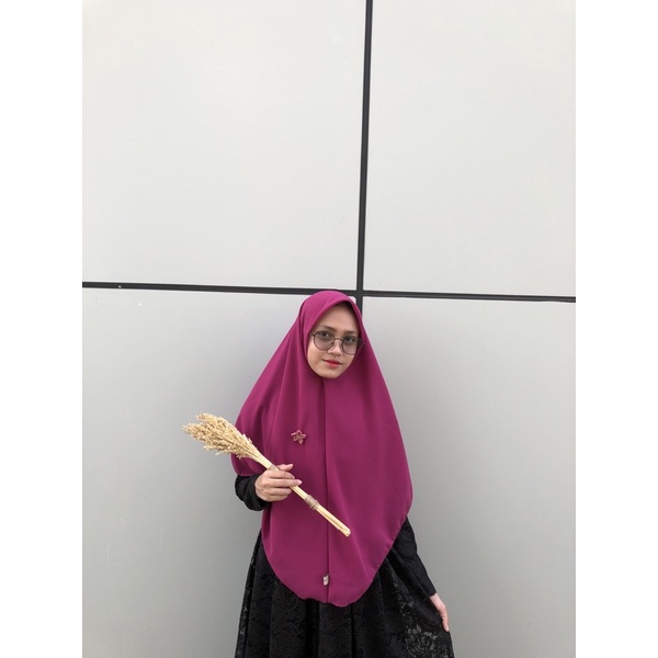 [COD] MALAYSIAN KHIMAR MATERIAL BABYDOLL ARMANY BY RURIHIJABSYARI-Pink fucia