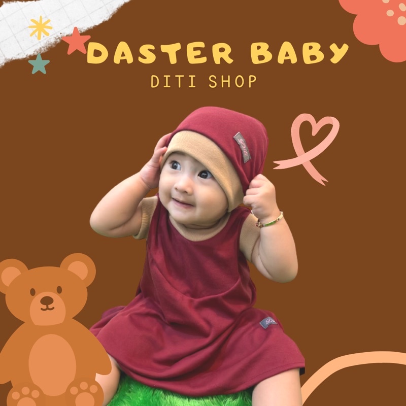 DITI BABY - DASTER BAYI USIA 1-5 BULAN POLOS PREMIUM LEMBUT