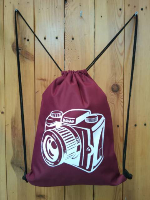 STRINGBAG TAS RANSEL SERUT SABLON | D600 WATERPROOF motif KAMERA