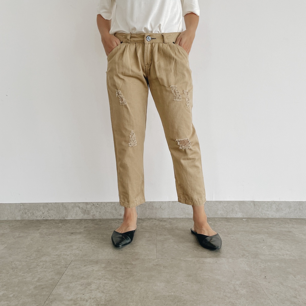 Yuan Market - Celana Bahan Celana Khakis Suspender