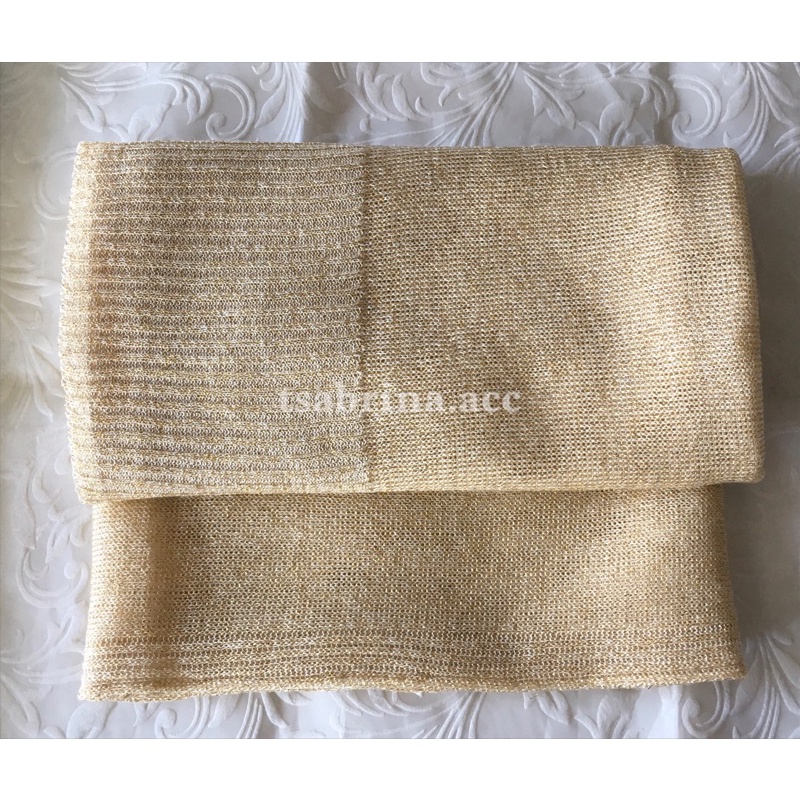 pasmina gliter rajut premium | kerudung pashmina pengantin-cream susu