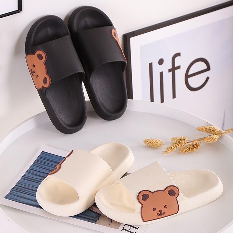 [littlecrab] Sendal Rumah Berkualitas Bear Samping Sandal Lucu Unik Beruang Keren Trendy Sandal Empuk Sendal Karet Korean Style