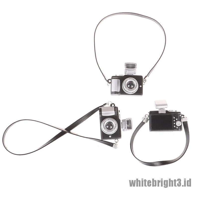 (white3) 1pc Miniatur Kamera Mini Untuk Dekorasi Rumah Boneka