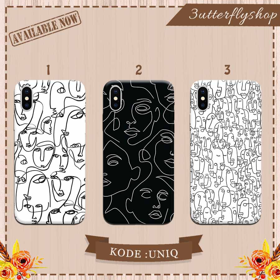 People Sketch aesthetic casing case Oppo Vivo Realme Redmi Xiaomi Samsung Iphone