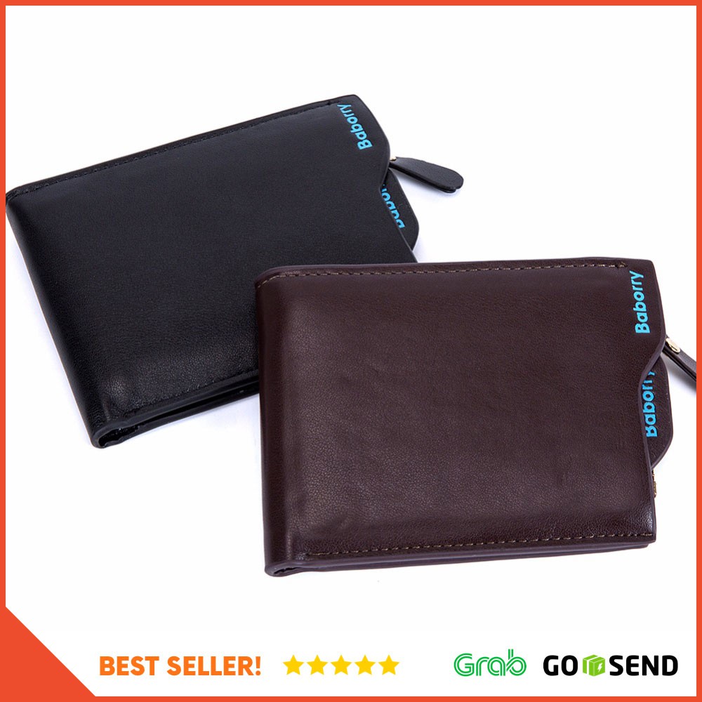 Baborry Dompet Kulit Klasik Pria - QB02 - Black