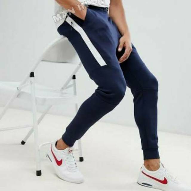 navy nike tech joggers