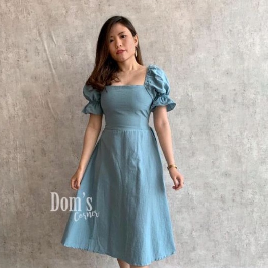Mi-chi Tied back dres Korea -dress korea tali belakang