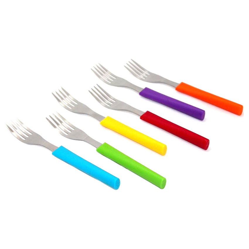 Oxone OX-601 Set Garpu Rainbow - Warna-warni, Bahan Stainless Steel