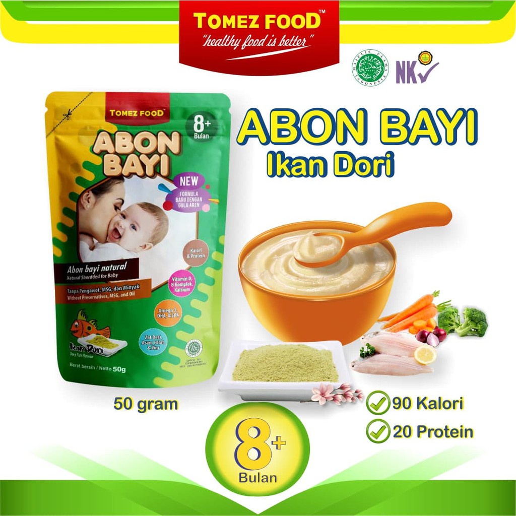 Tomez Food Abon Bayi Ikan Dori 8+ 50GR